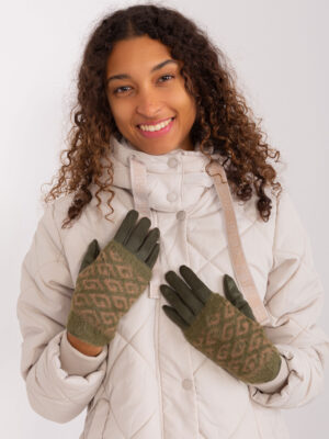 Италиански Ръкавици Wool Fashion Italia Khaki