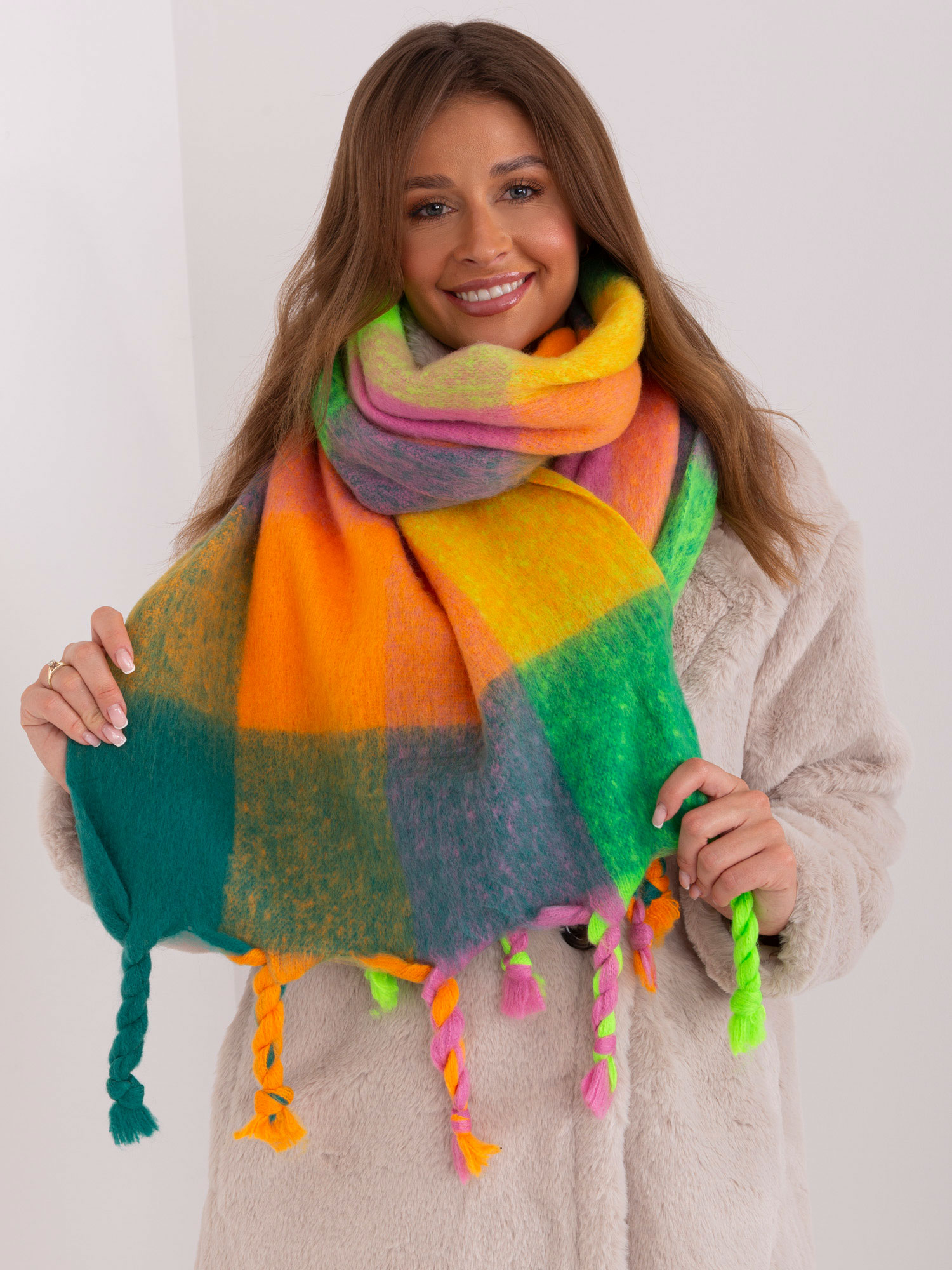Зелен Шал Wool Fashion Italia - Италиански Стил - Image 2