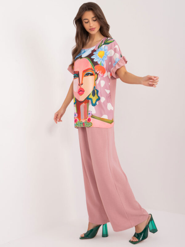 Тренди Комплект ITALY MODA Тъмно Розов - Image 2