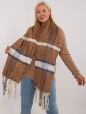 Елегантен Кафяв Шал Wool Fashion Italia