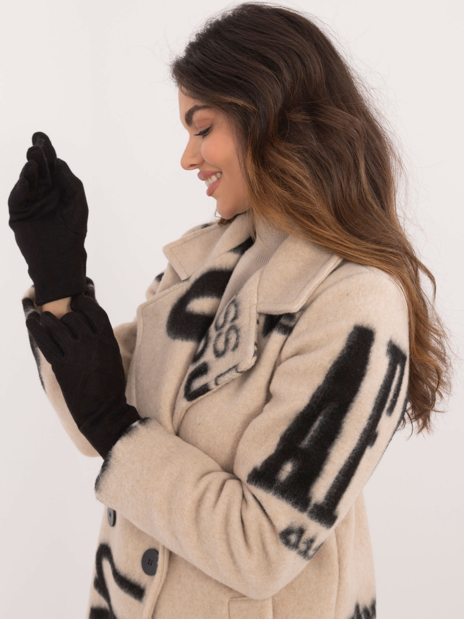 Елегантни черни ръкавици Wool Fashion Italia - Image 3