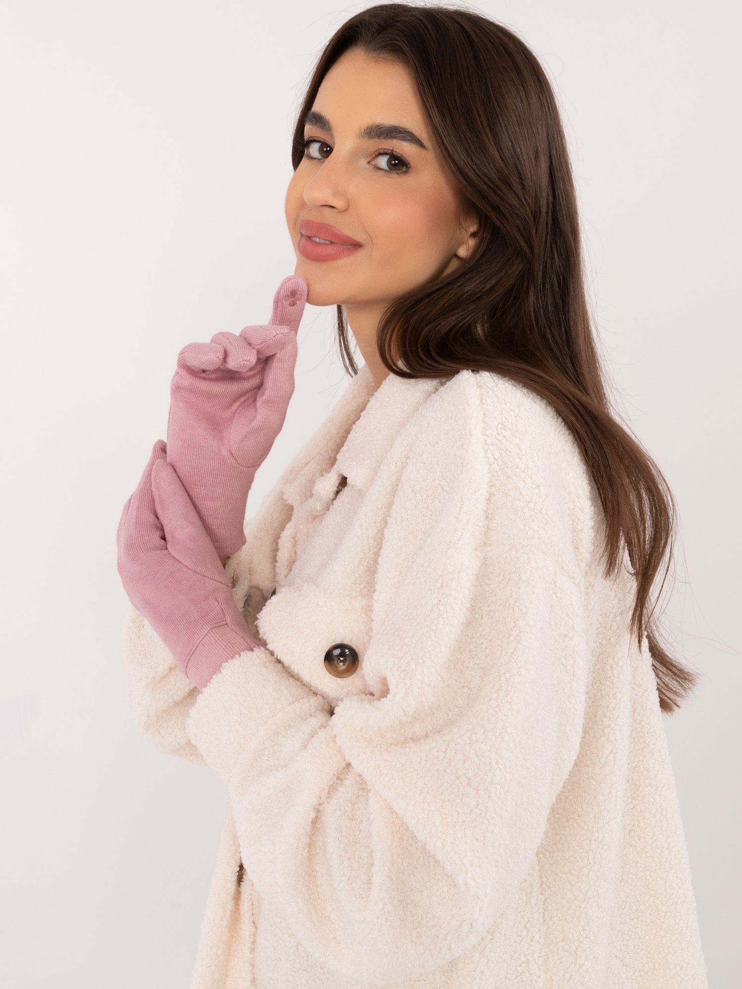 Елегантни Розови Ръкавици Wool Fashion Italia - Image 2