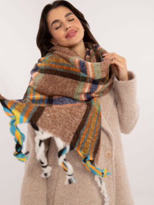 Елегантен Кафяв Шал Wool Fashion Italia - Италиански Стил