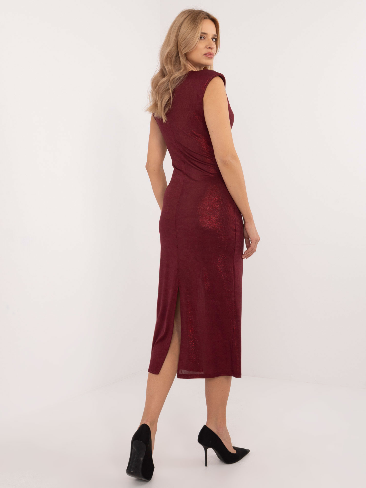 Бордо Рокля ITALY MODA - Елегантност и Комфорт - Image 4