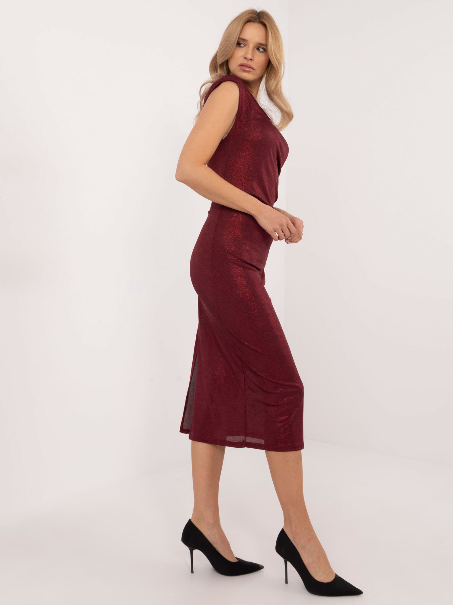 Бордо Рокля ITALY MODA - Елегантност и Комфорт - Image 5