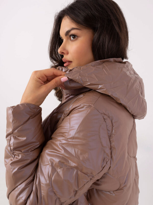 Бежово зимно яке Honey Winter с качулка - Image 4