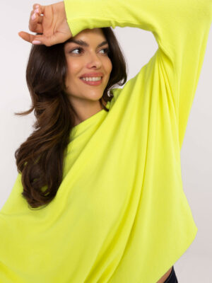 Ярък жълт пуловер ITALY MODA - Fluo