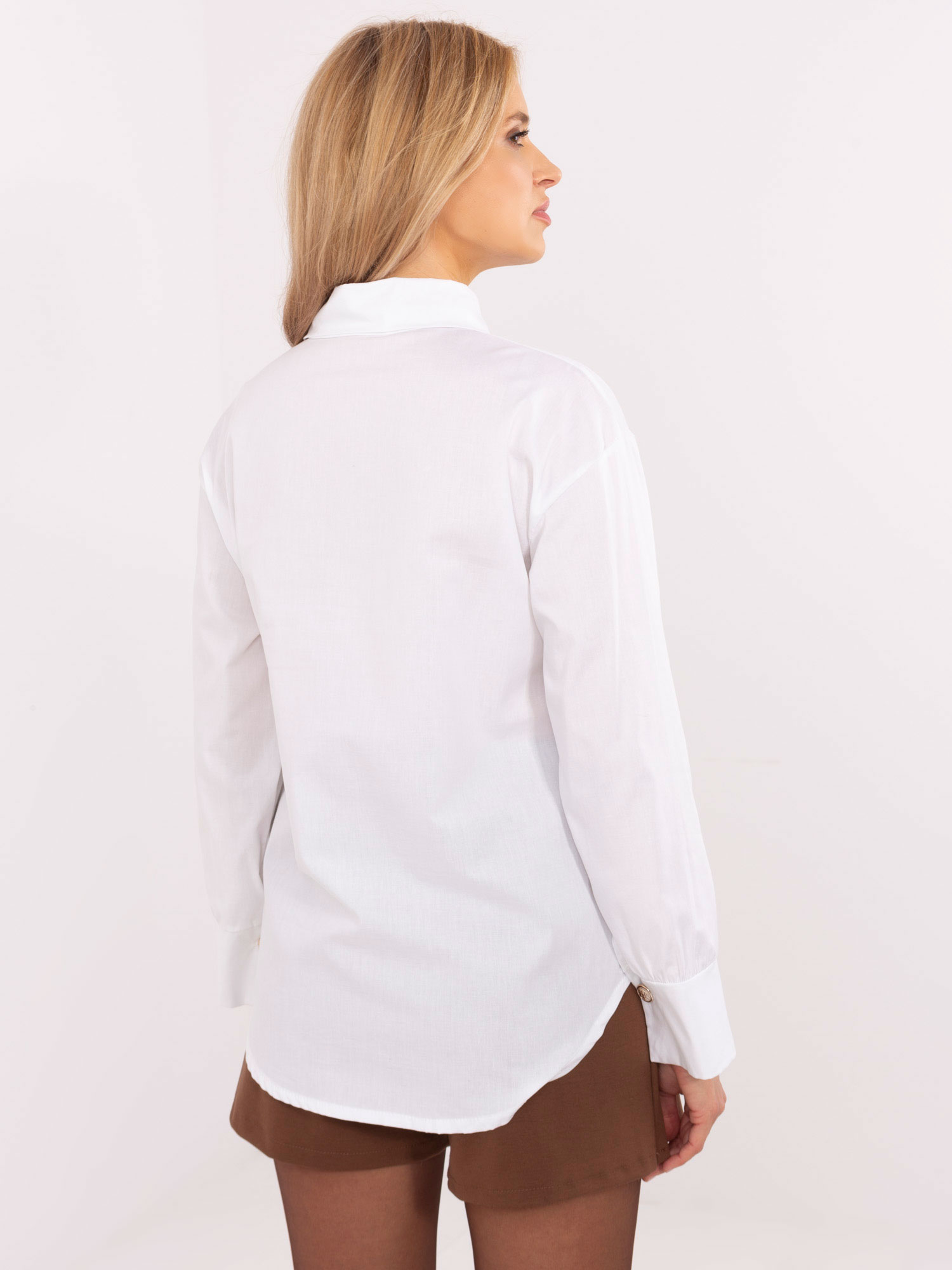 Елегантна Екрю Риза ITALY MODA - Памук - Image 3