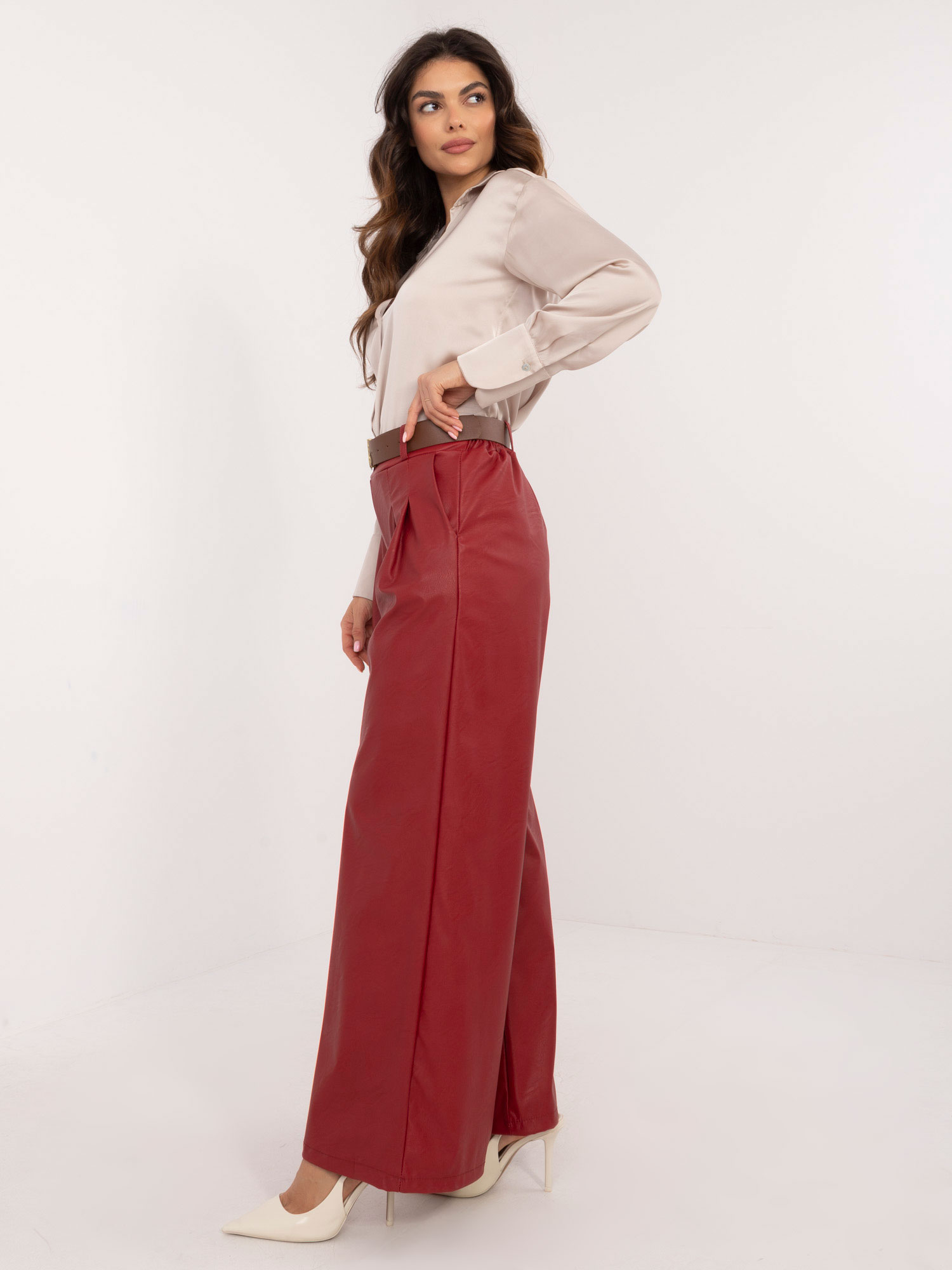 Тъмночервени панталони ITALY MODA - Елегантност - Image 4