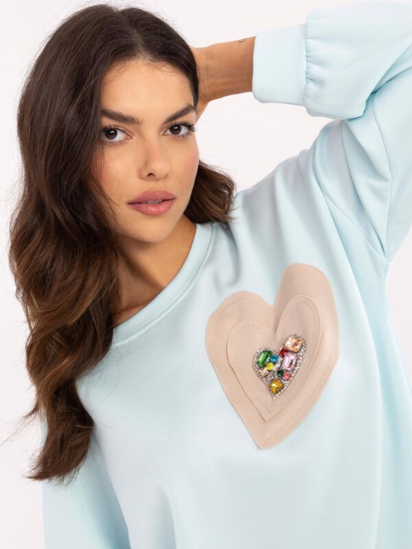 Стилна светлосиня блуза ITALY MODA - One Size - Image 2