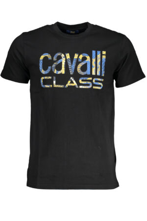 МЪЖКА ТЕНИСКА С КЪС РЪКАВ CAVALLI CLASS ЧЕРНА