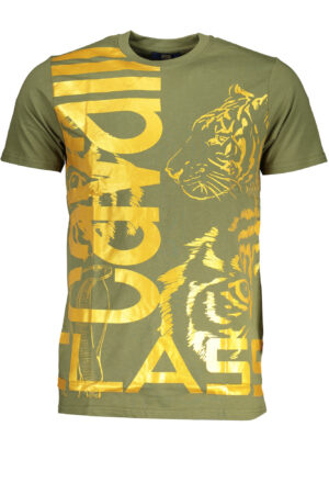 CAVALLI CLASS Зелена Мъжка Т-Shirt с къс ръкав