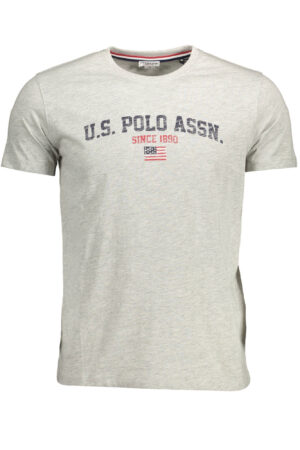 Мъжка тениска US POLO - Сива, къс ръкав
