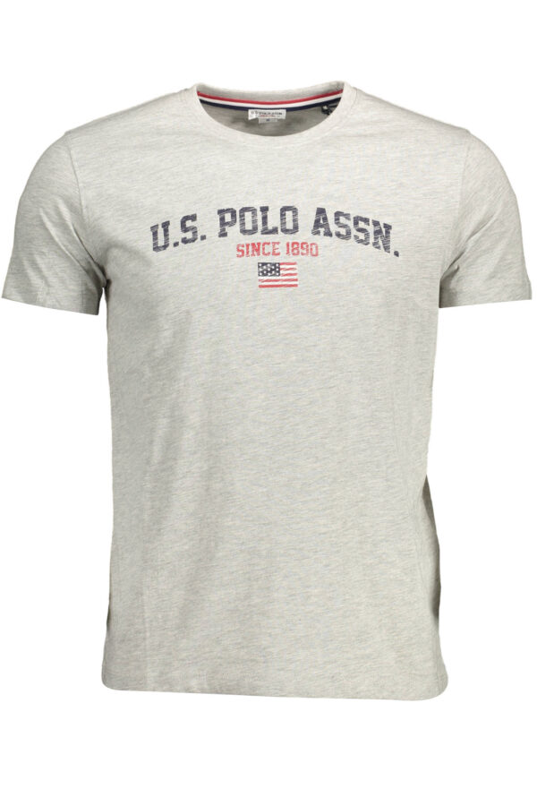 Мъжка тениска US POLO - Сива, къс ръкав