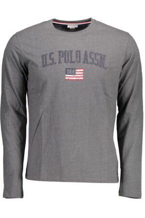 US POLO Мъжка Лонгслийв тениска - Сива