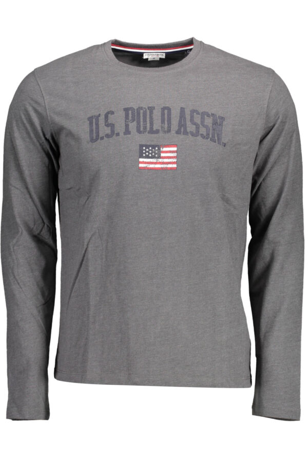 US POLO Мъжка Лонгслийв тениска - Сива