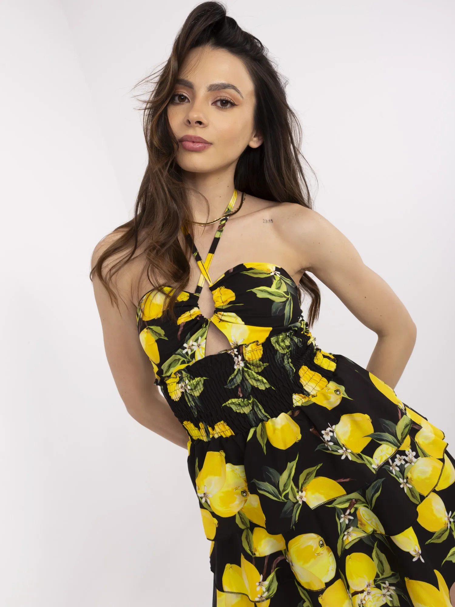 Черно-Жълта Рокля ITALY MODA - Елегантност! - Image 2