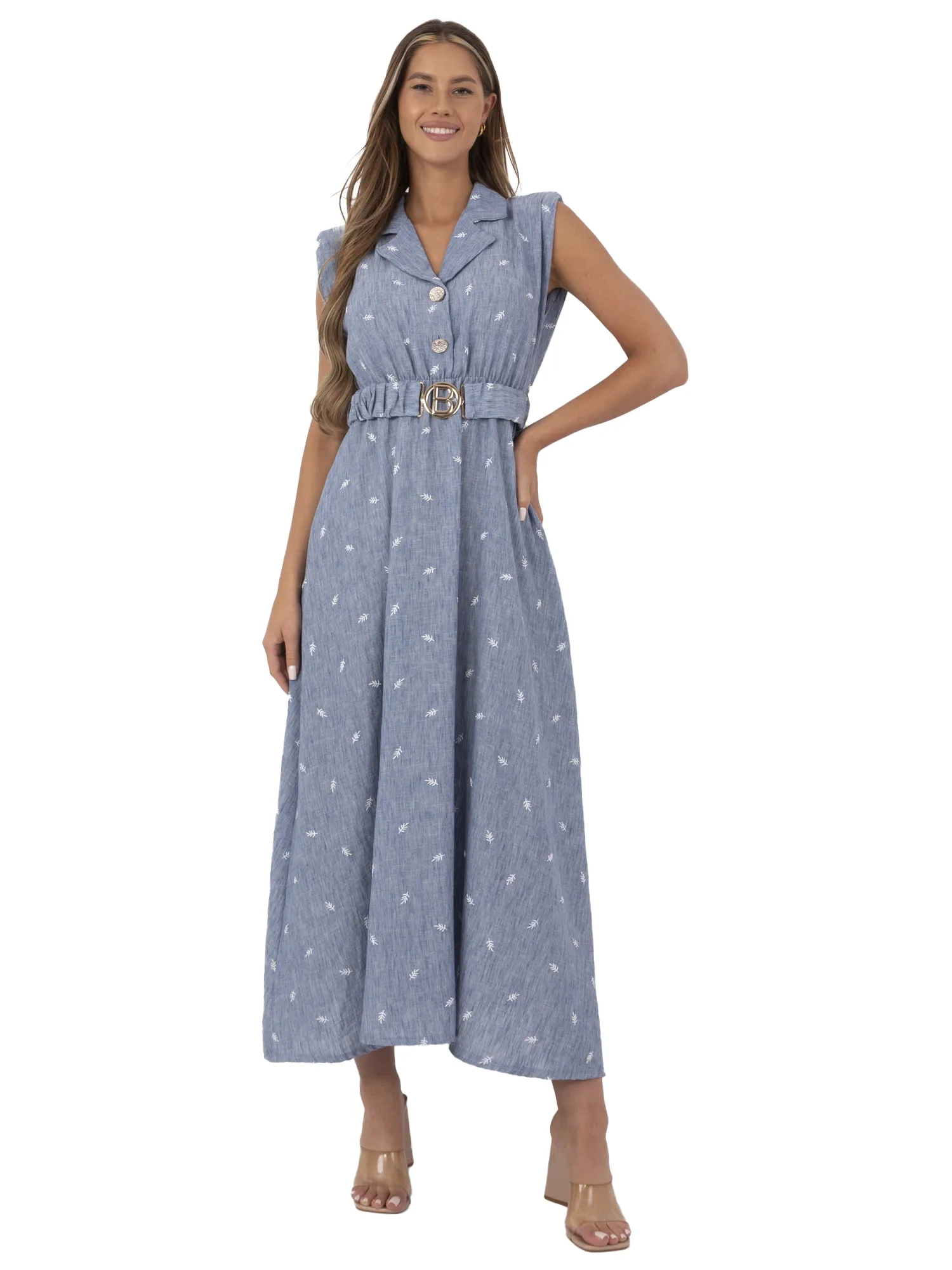 Тъмносиня рокля ITALY MODA - Елегантна и стилна - Image 3