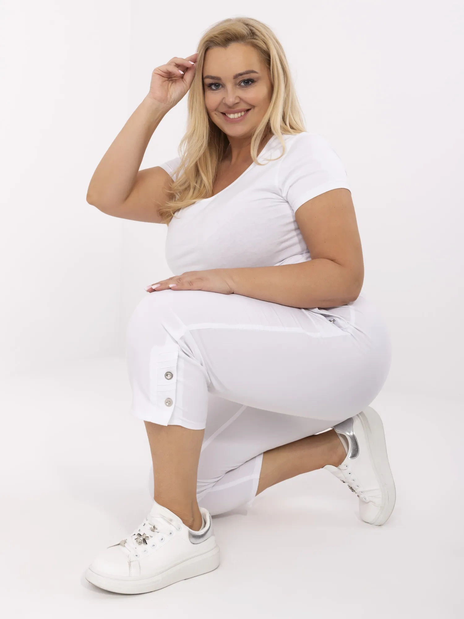 Бели Дамски Панталони New Fashion - Елегантност - Image 4