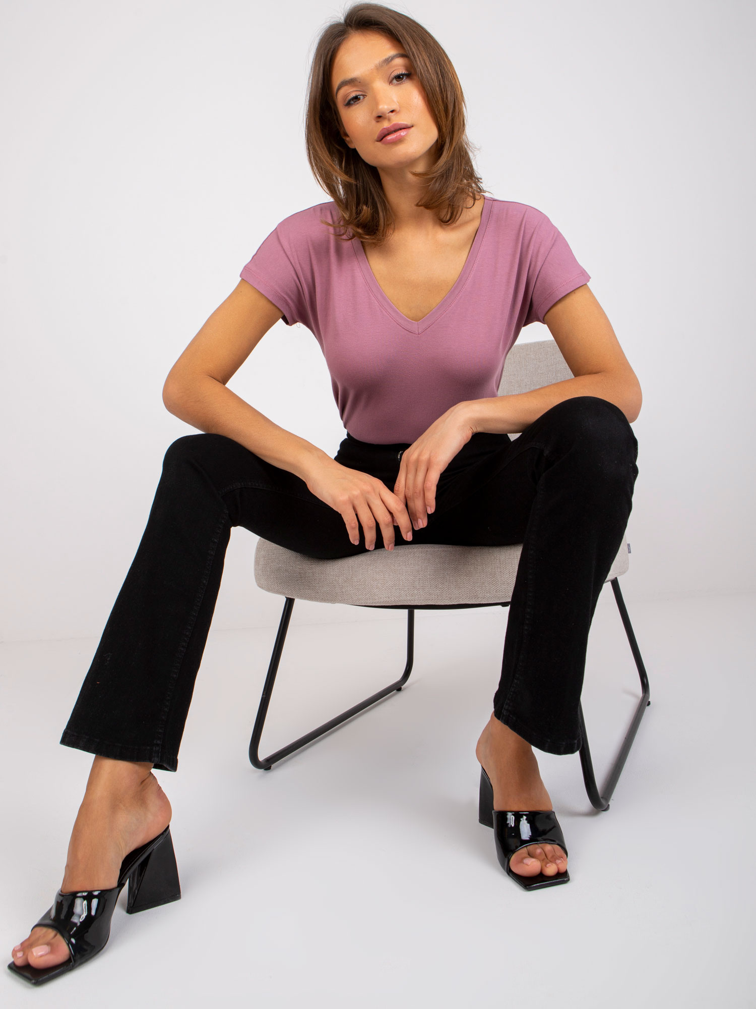 Елегантна Dirty Pink Тениска Emory - BASIC FEEL GOOD - Image 3