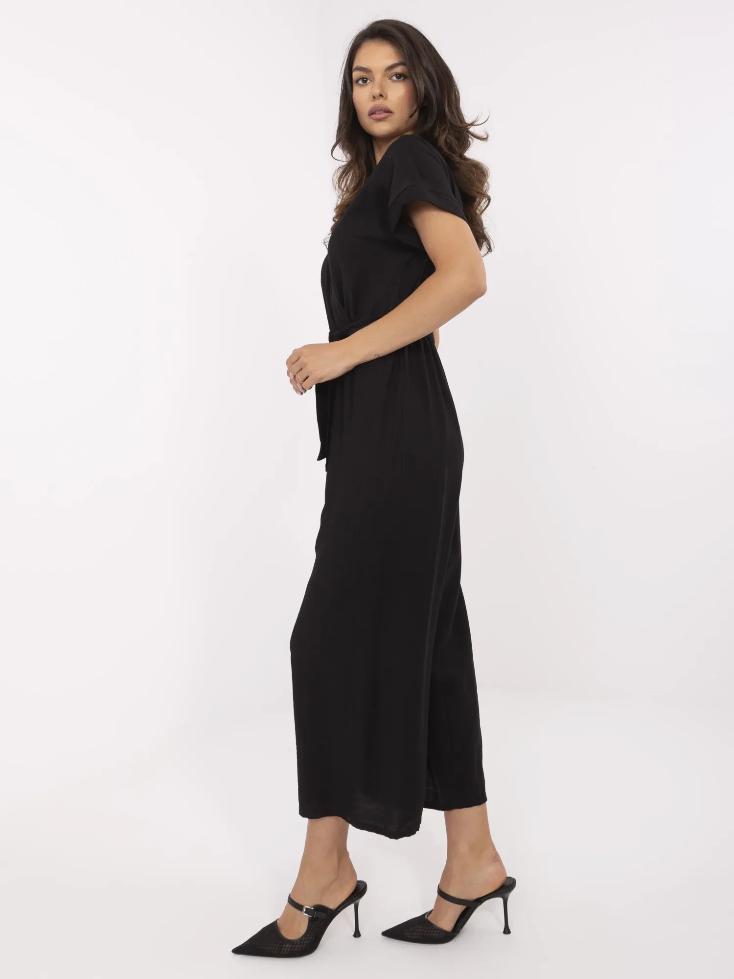 Черен Дамски Гащеризон ITALY MODA - Елегантен Комфорт - Image 3