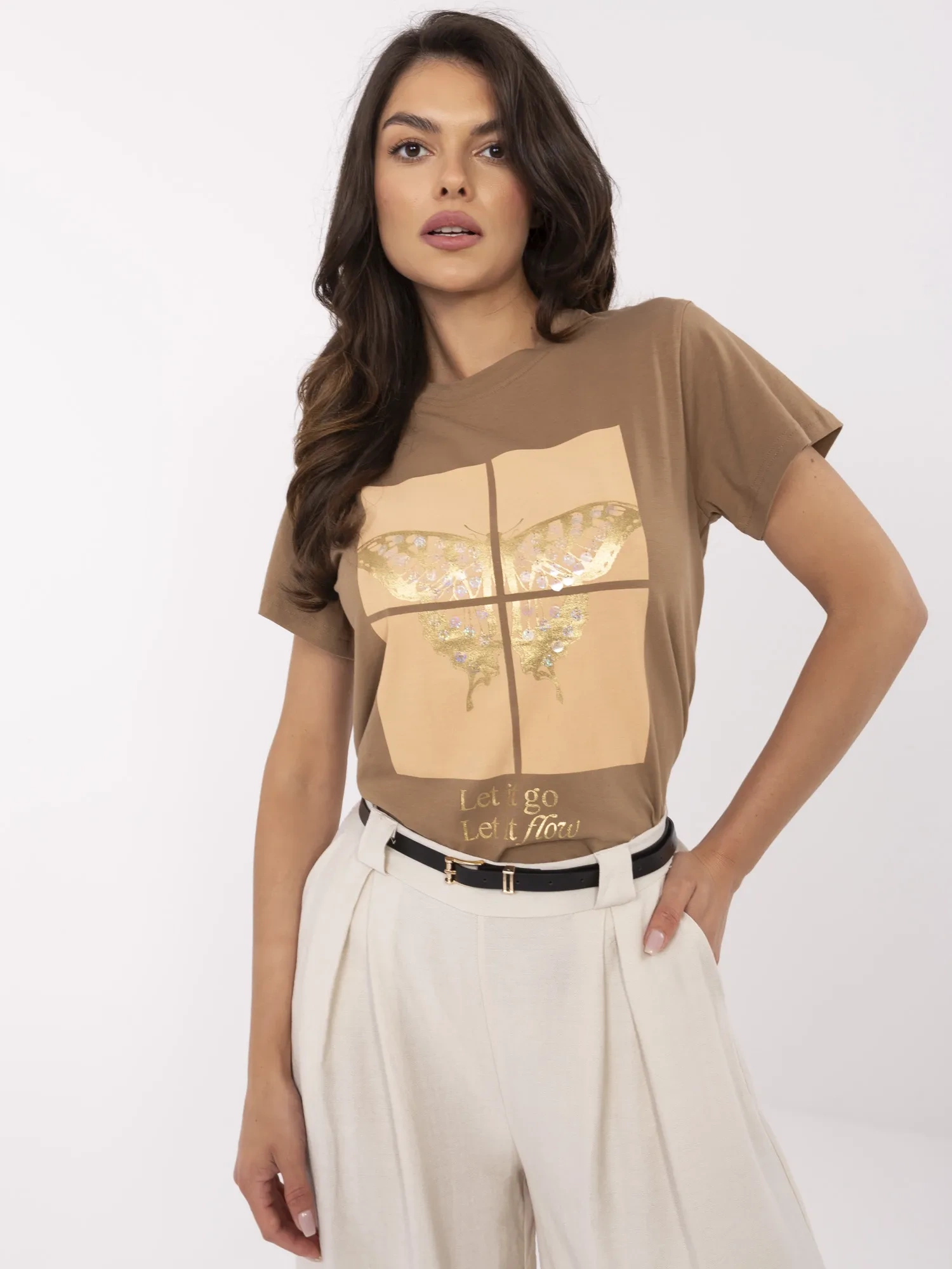 Стилен Кафяв T-shirt Calimera - Елегантност и Комфорт - Image 2