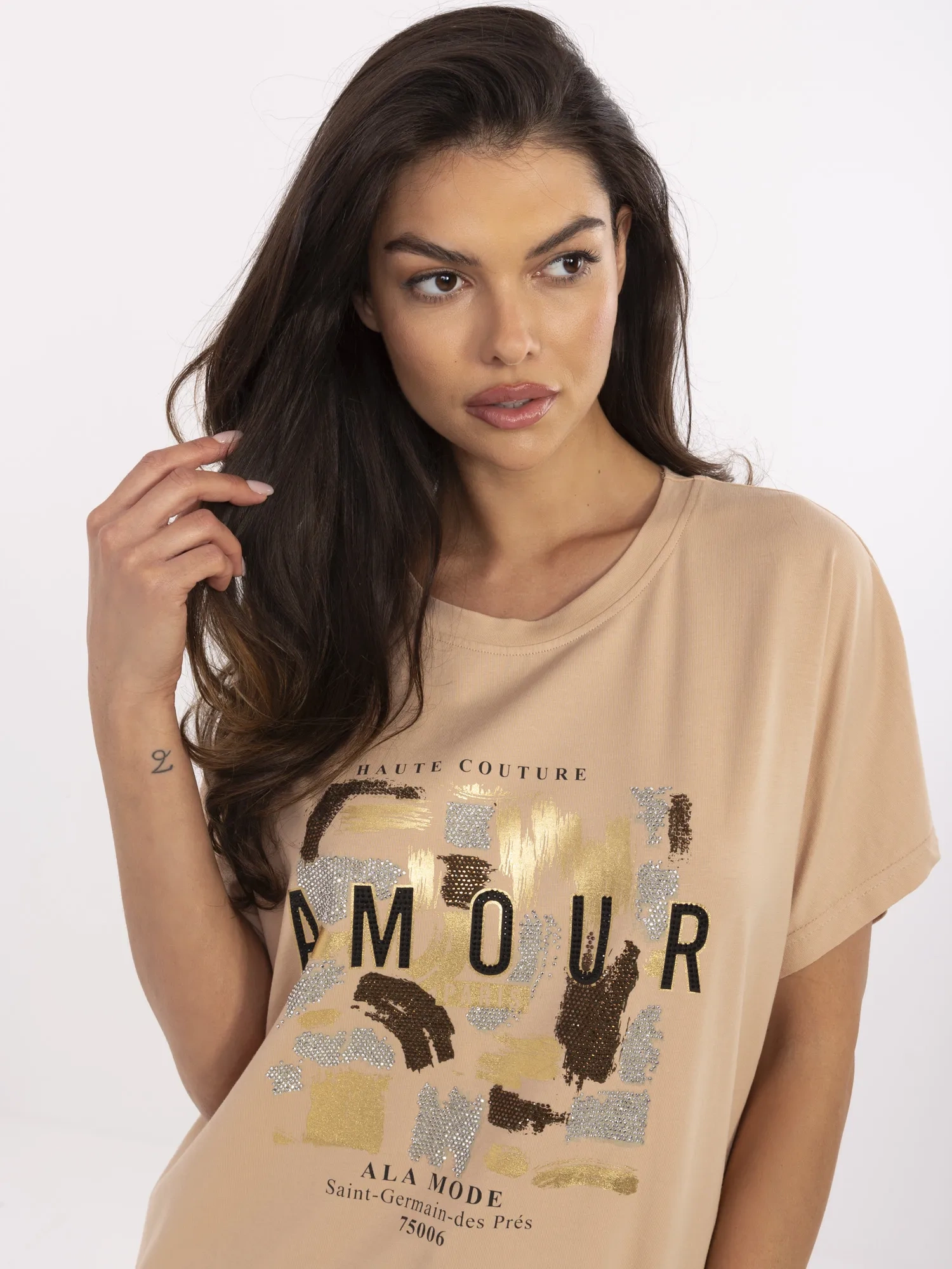 Елегантна Блуза Calimera Camel - Памук и Комфорт - Image 2