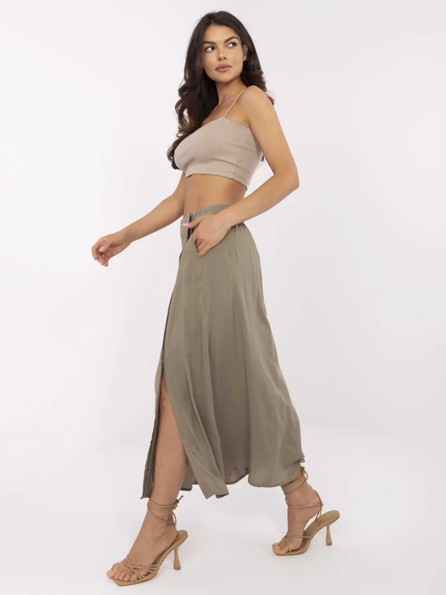 Khaki Пола FRESH MADE - Елегантна и Удобна - Image 3