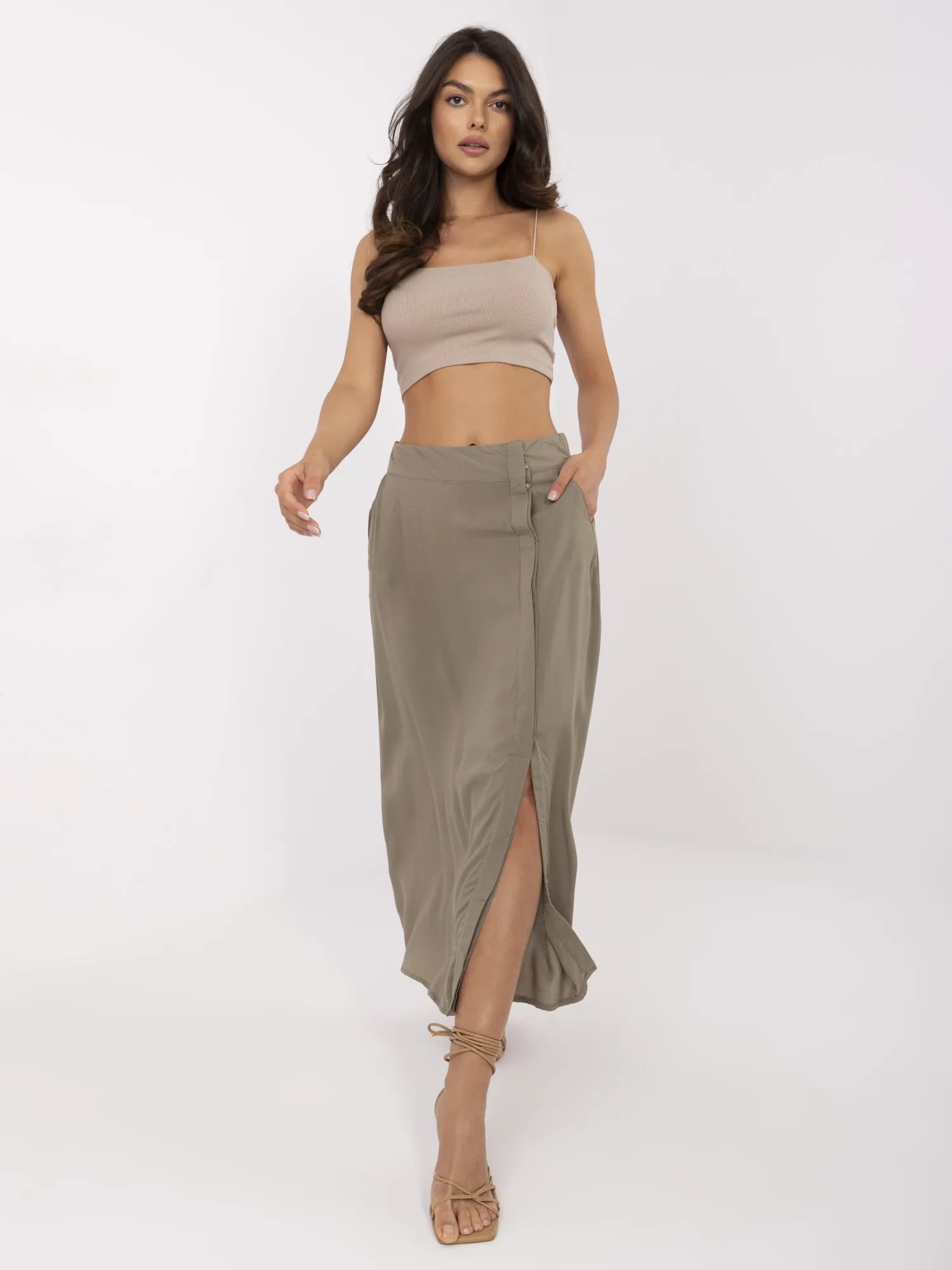 Khaki Пола FRESH MADE - Елегантна и Удобна - Image 4