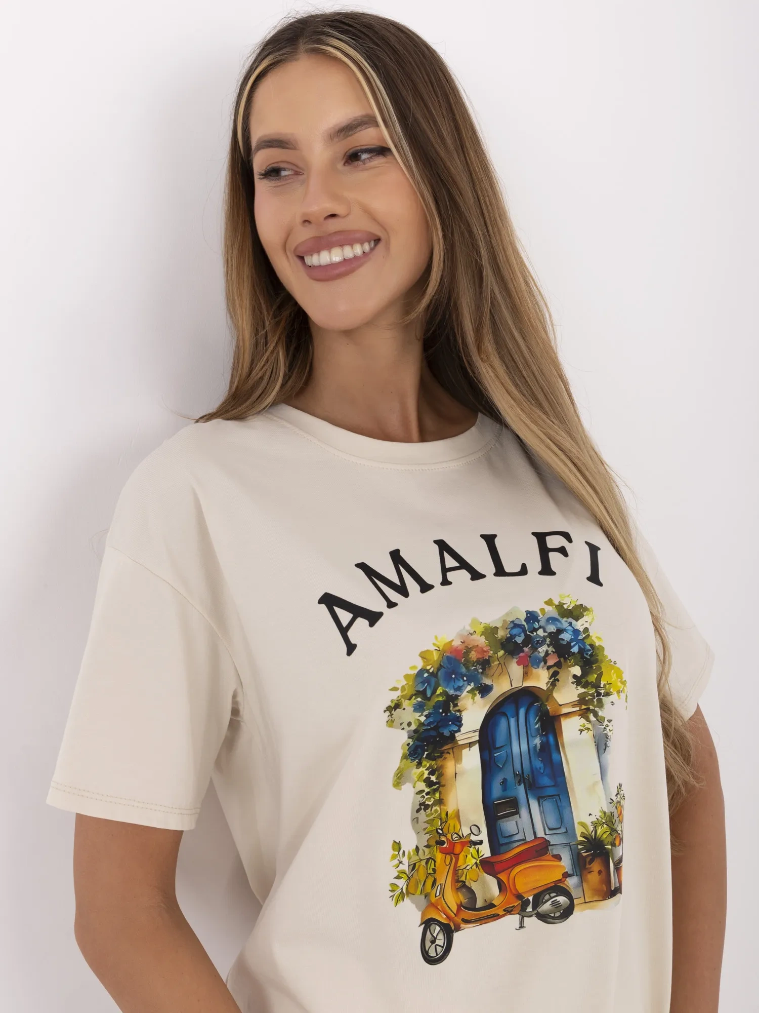 Бежова Тениска ITALY MODA - Елегантност и Комфорт - Image 2