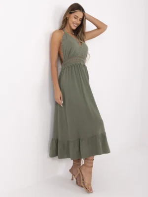 Khaki Рокля ITALY MODA - Ежедневен Шик