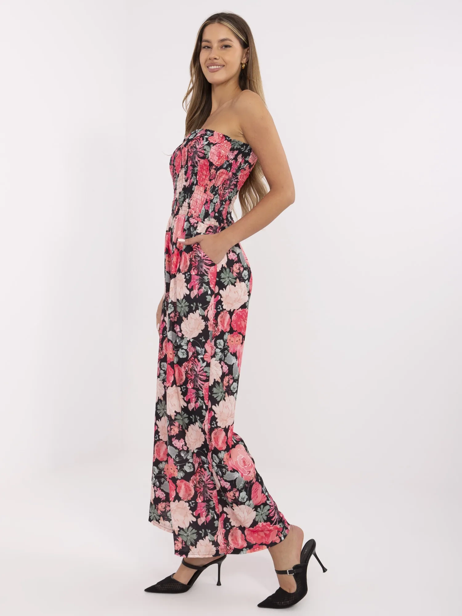 Елегантен Червено-Черен Гащеризон ITALY MODA - Image 3