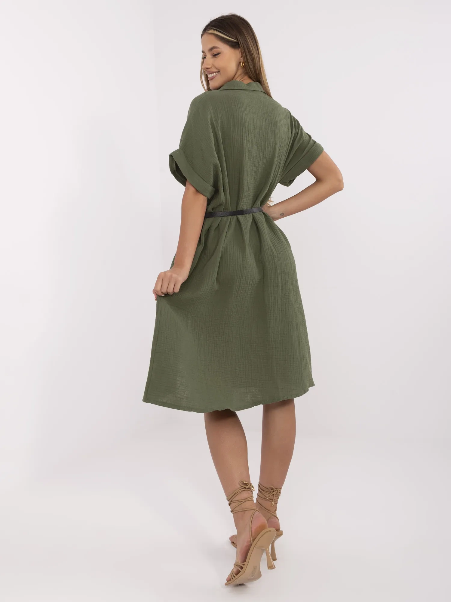 Khaki Рокля ITALY MODA - Ежедневен Шик