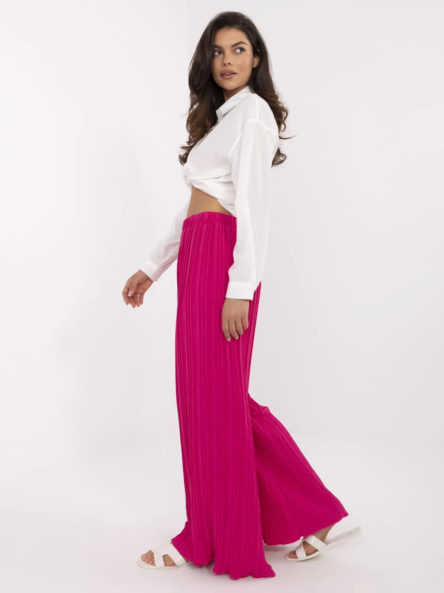 Фуксиеви панталони ITALY MODA - Елегантен стил - Image 4