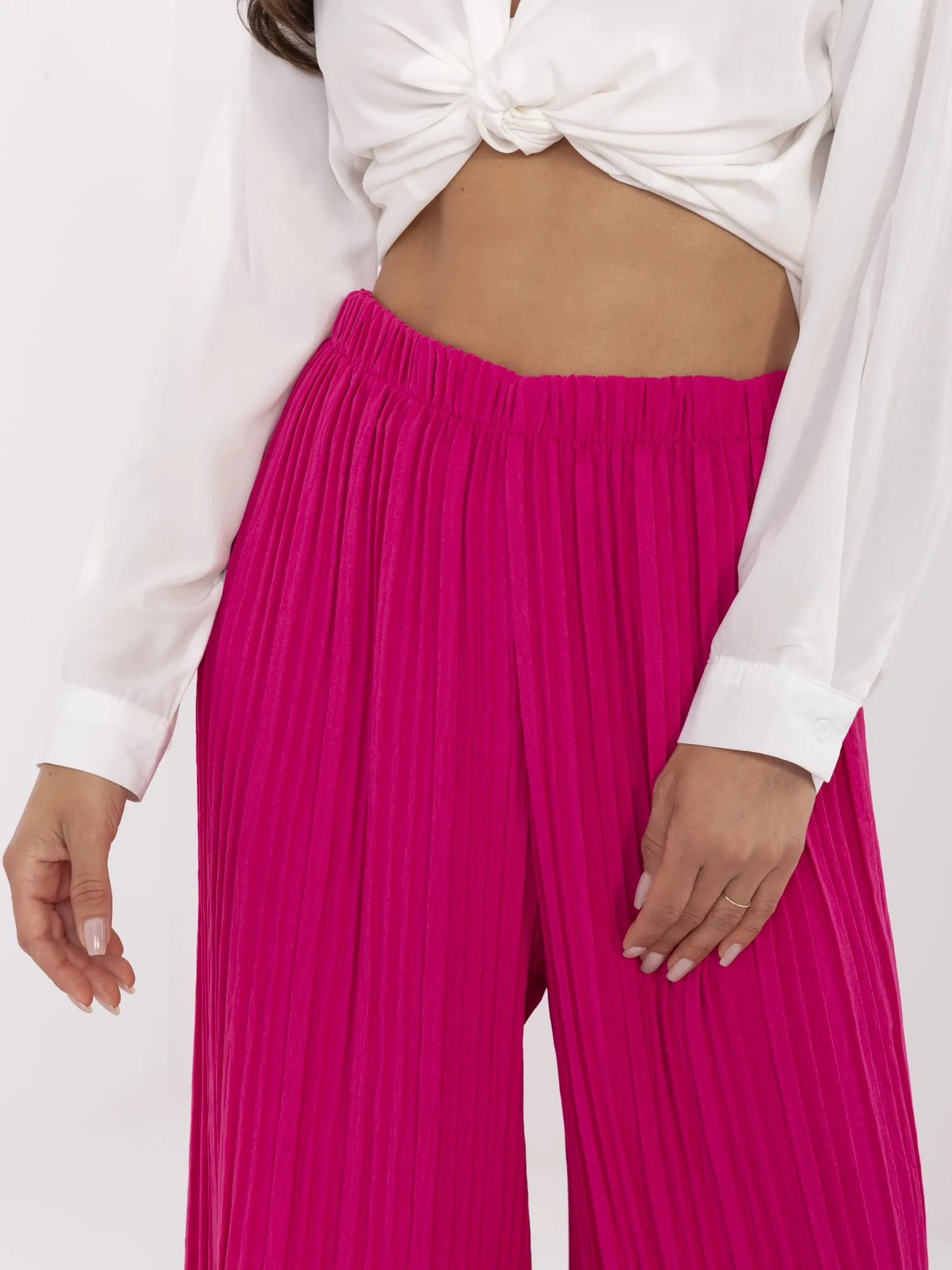 Фуксиеви панталони ITALY MODA - Елегантен стил - Image 3