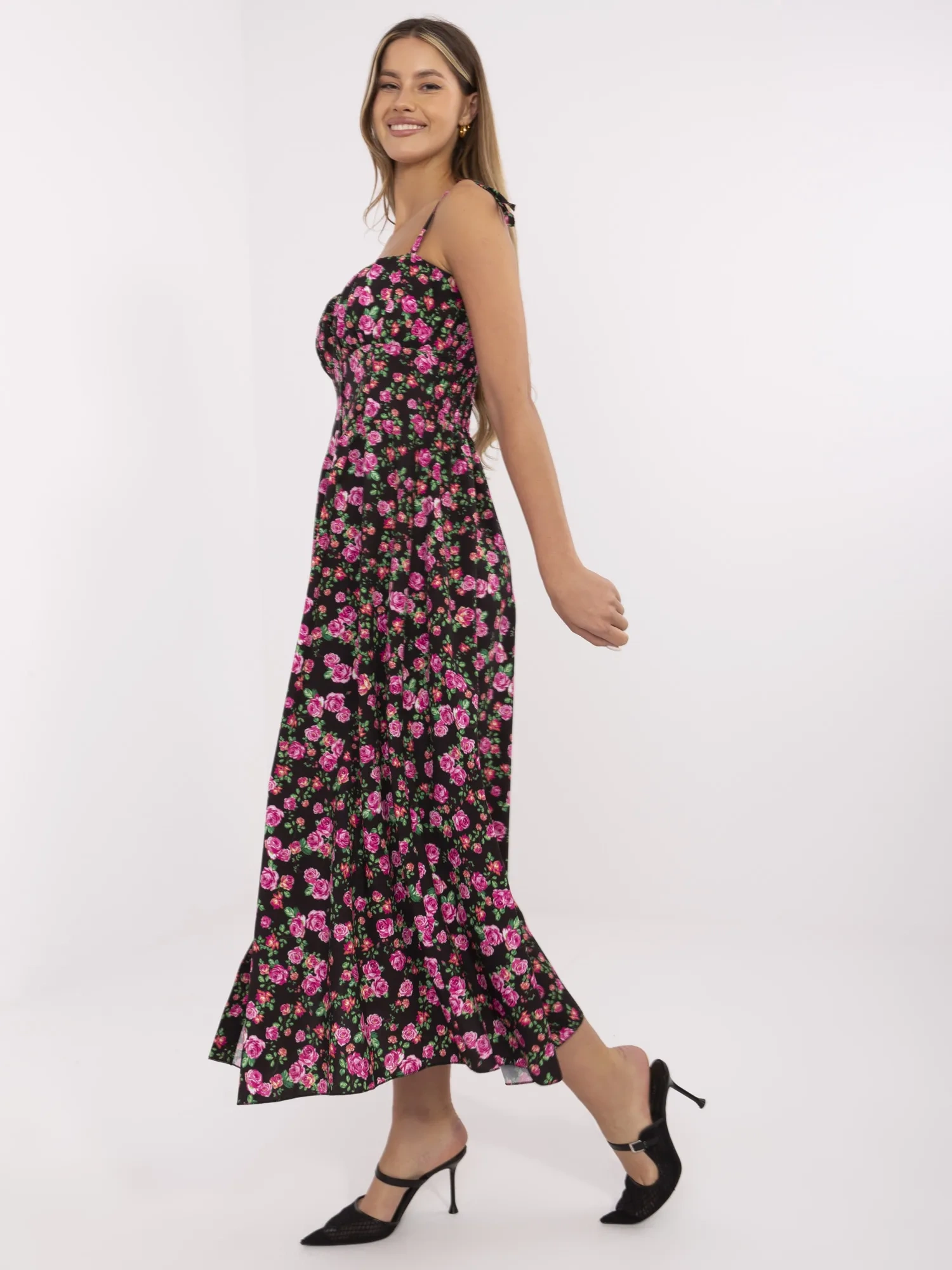 Черна Рокля ITALY MODA - Елегантна и Удобна - Image 3