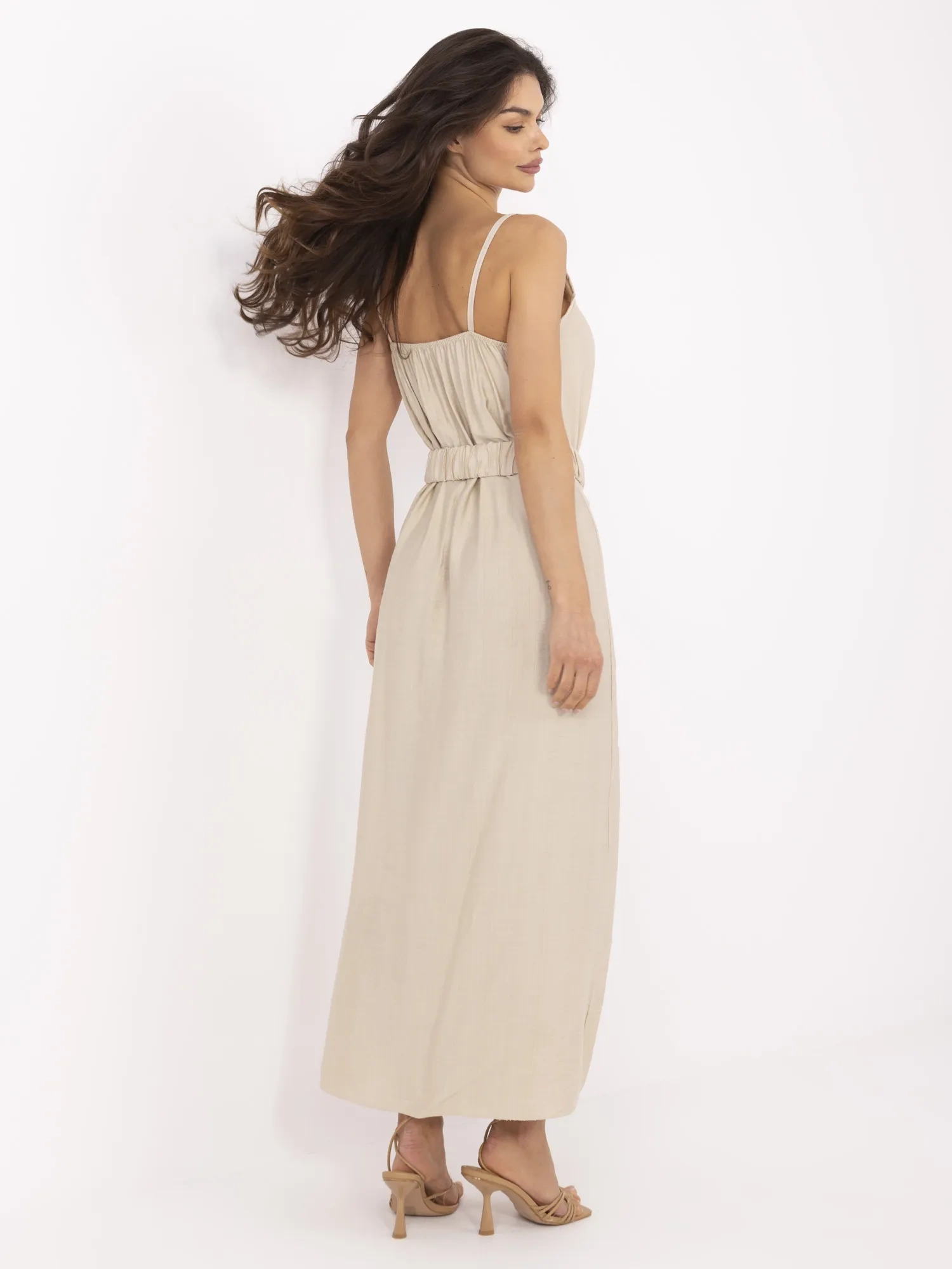 Бежова Рокля ITALY MODA - Елегантност и Комфорт - Image 3