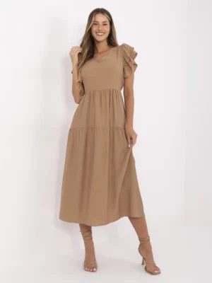 Елегантна Camel Рокля ITALY MODA - Вискоза
