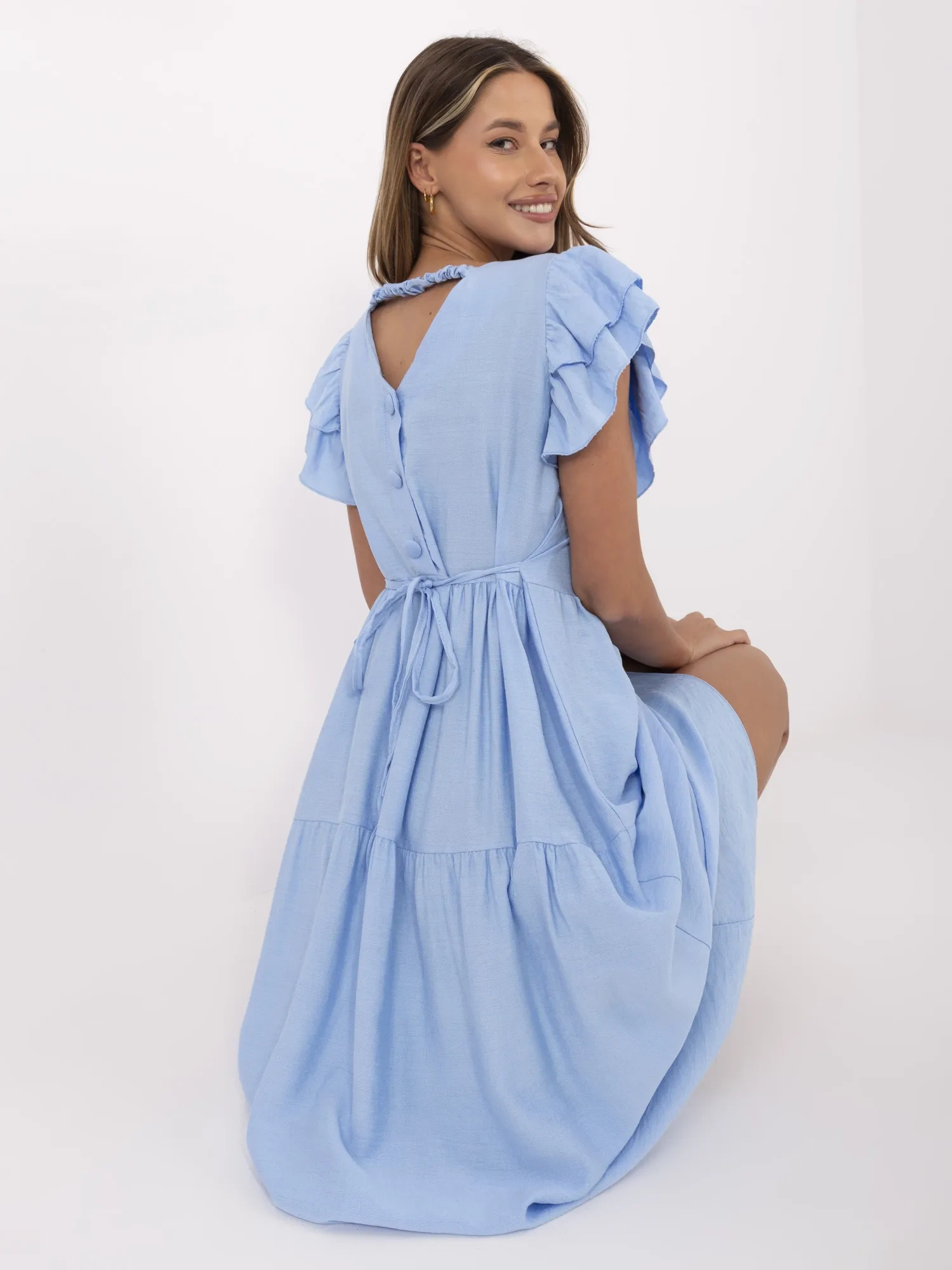 Светлосиня Рокля ITALY MODA - Елегантна и Удобна - Image 5