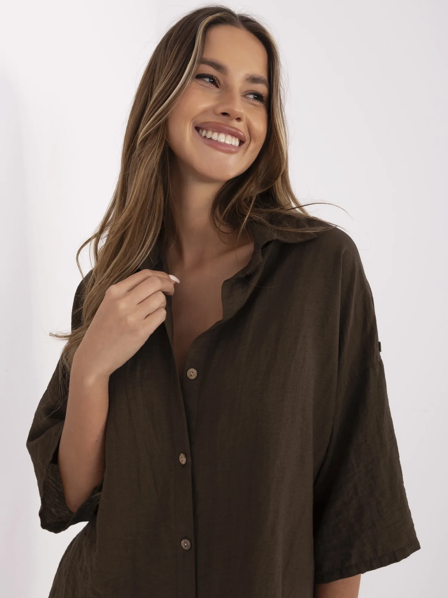 Тъмно Кафява Риза ITALY MODA - Елегантност и Комфорт - Image 4