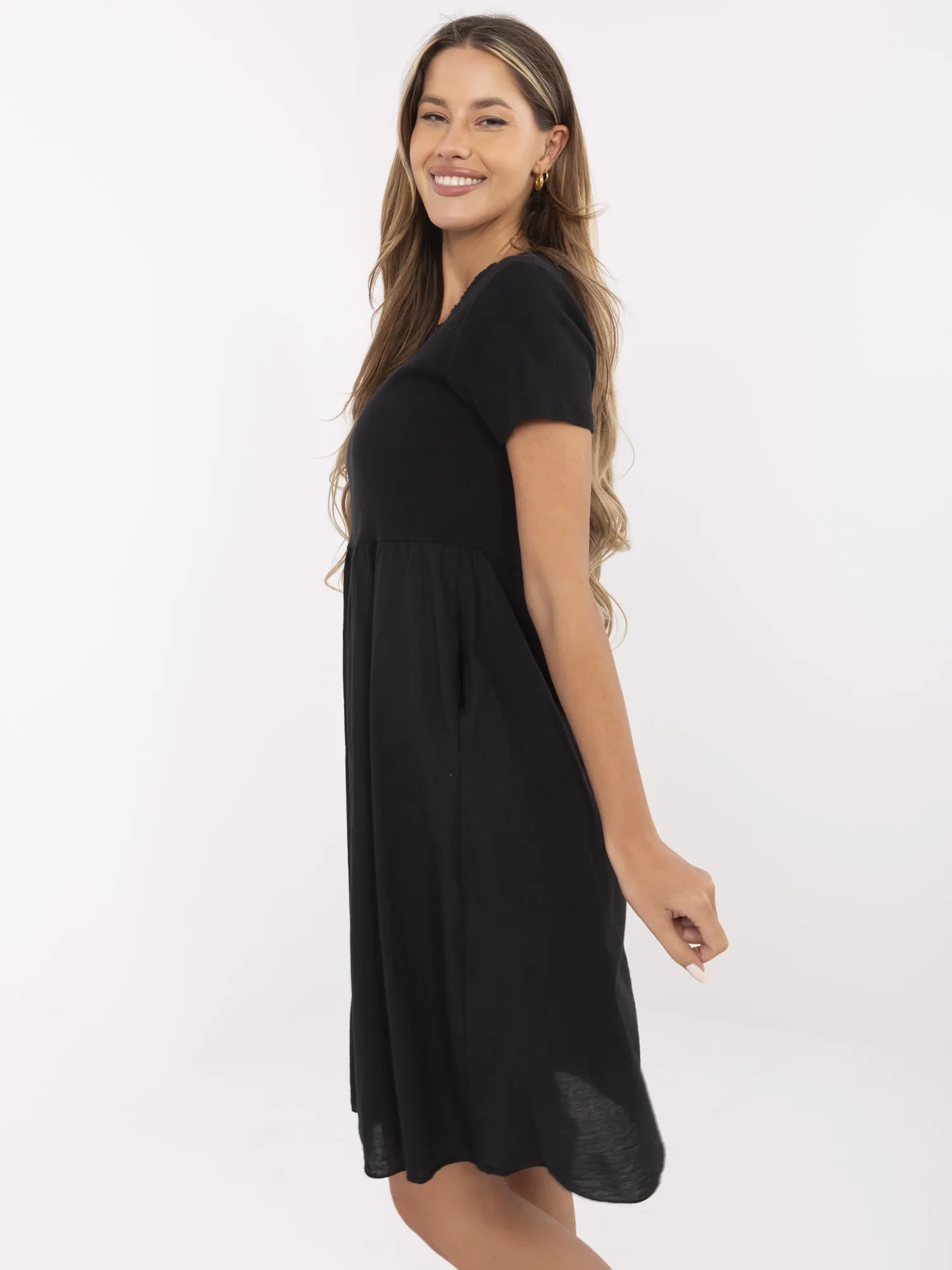 Черна Рокля ITALY MODA - Елегантна и Удобна - Image 2