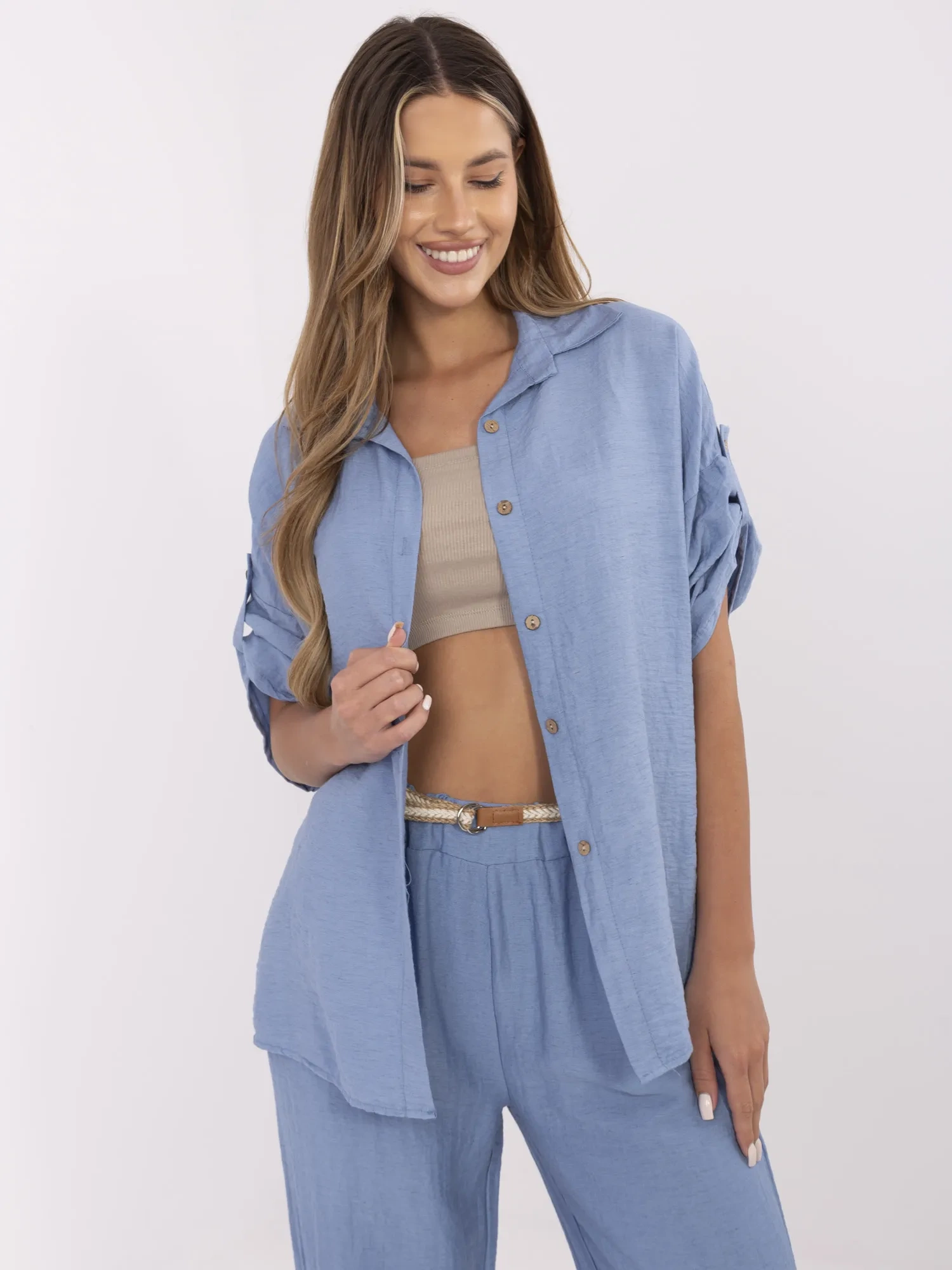 Стилна Синя Риза ITALY MODA - Високо Качество - Image 4