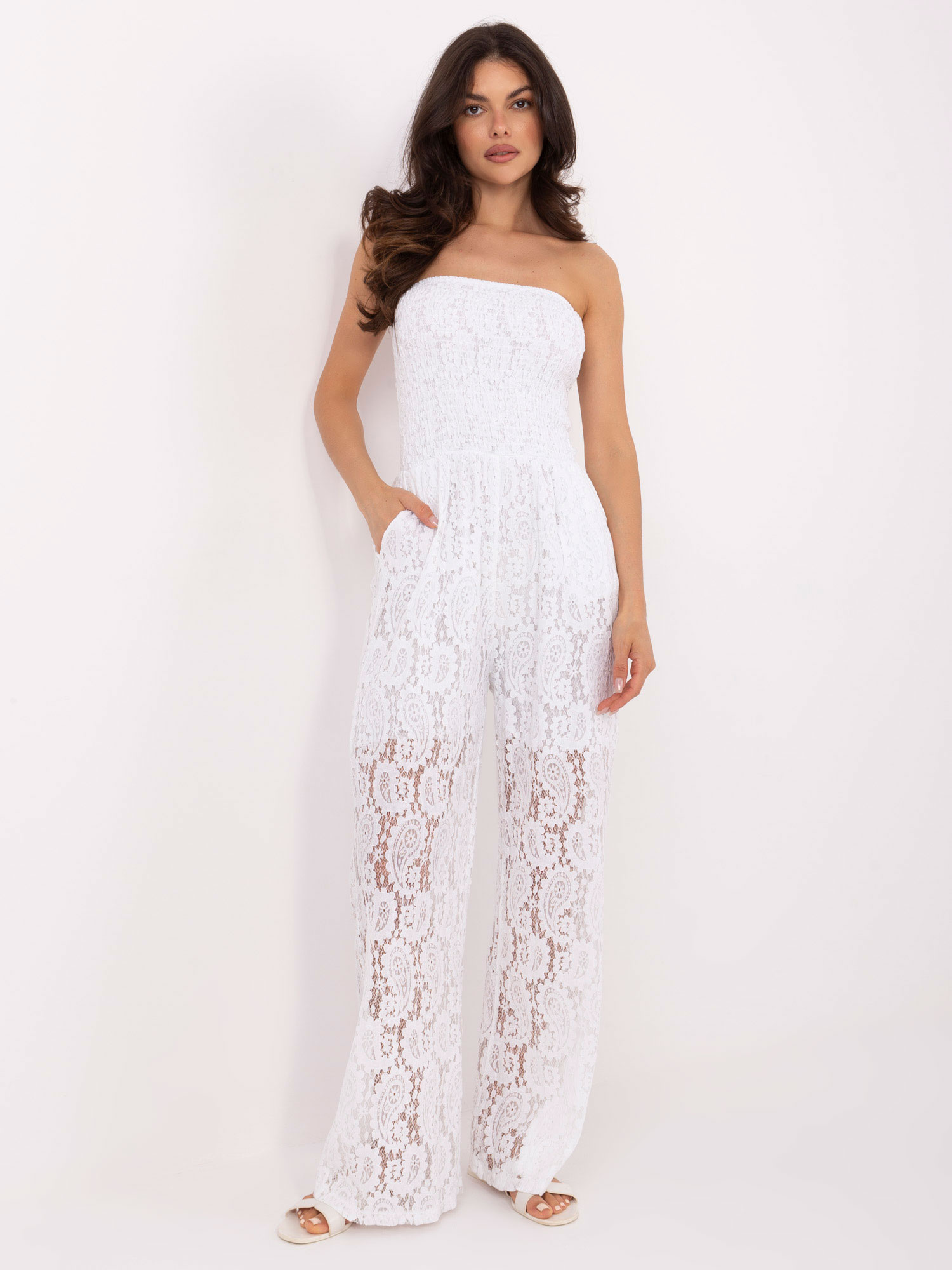 Бял гащеризон ITALY MODA - Елегантен комфорт - Image 6