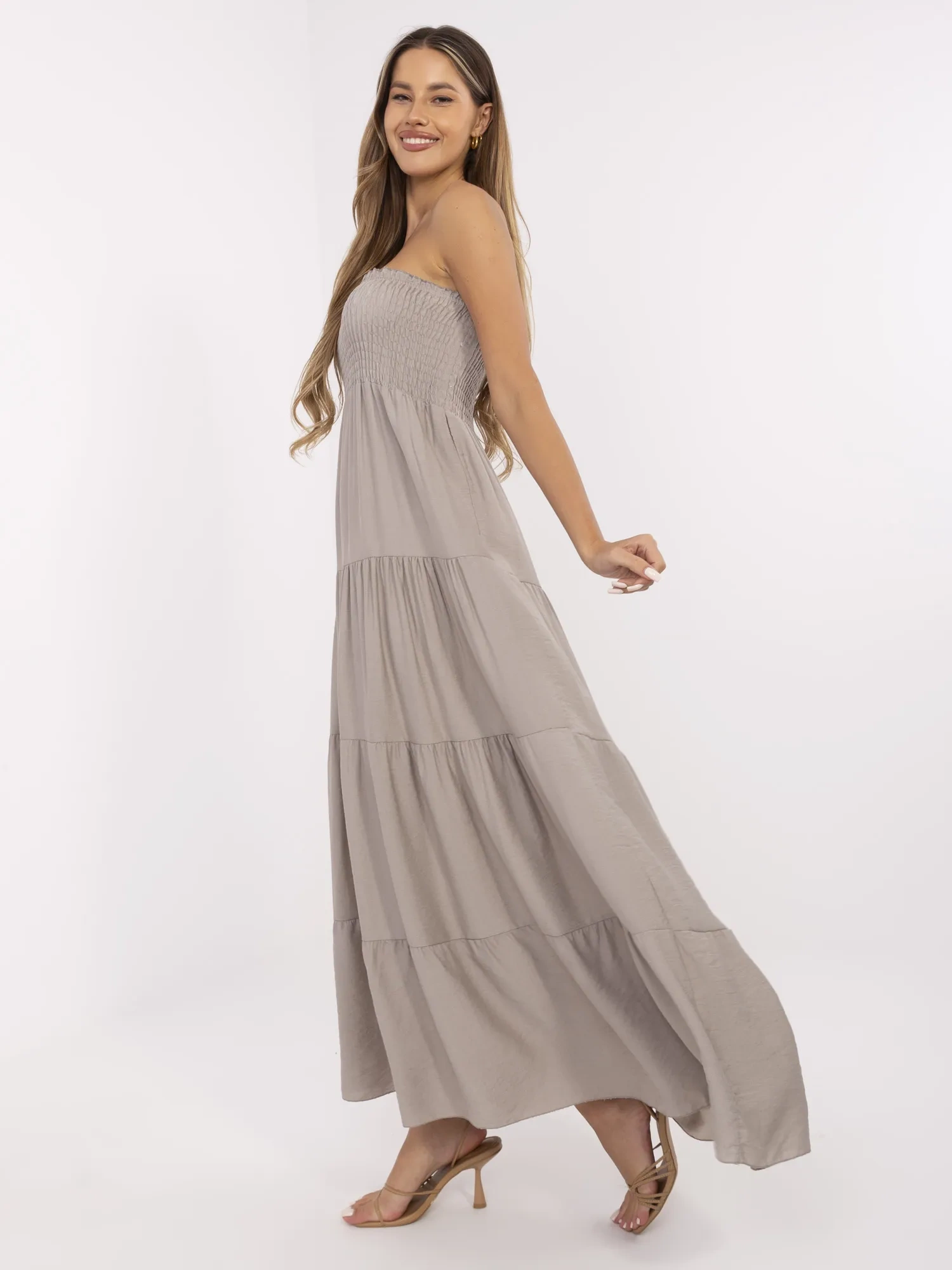 Бежова Рокля ITALY MODA - Елегантна и Удобна - Image 4