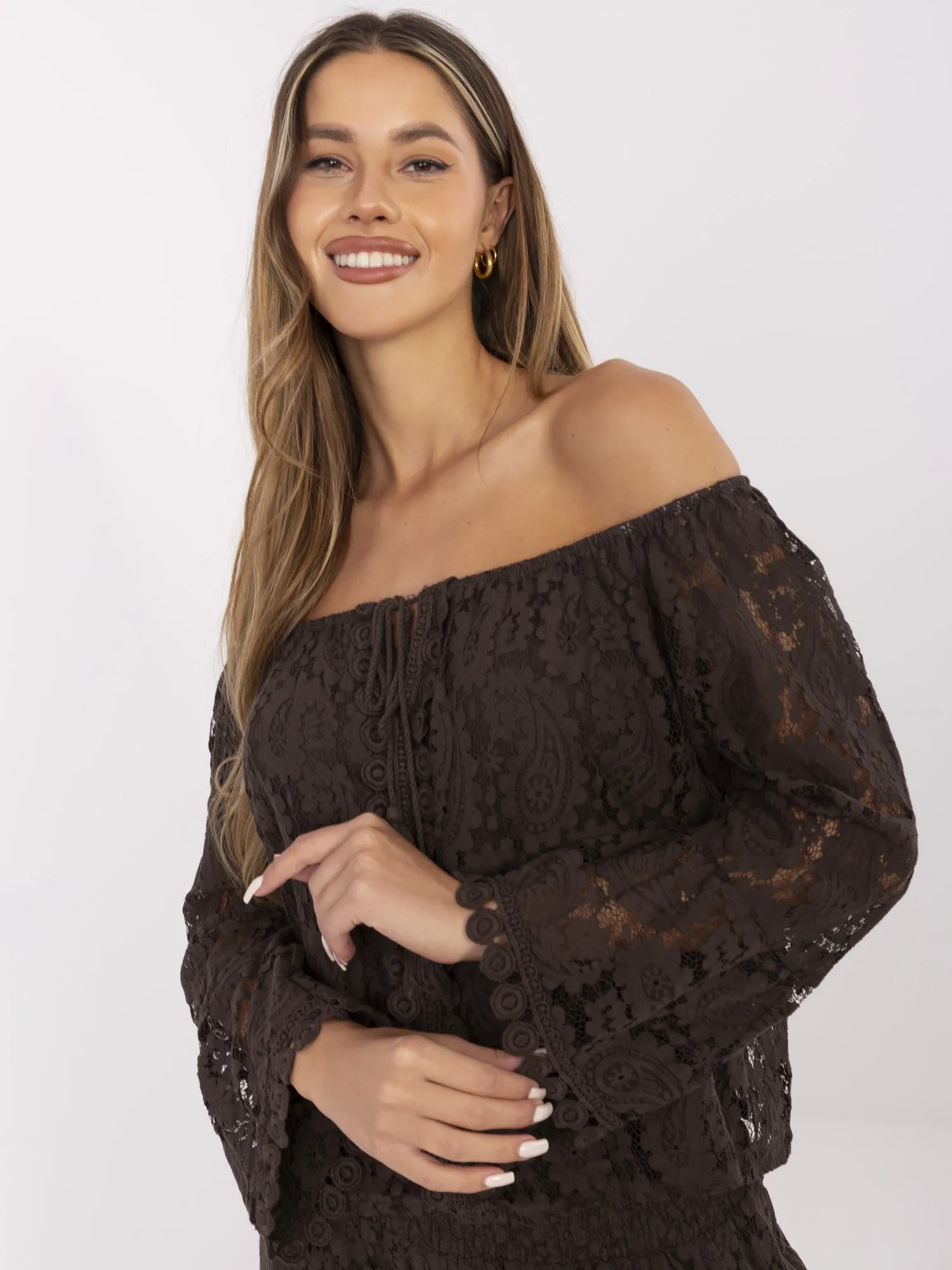 Тъмно Кафява Блуза ITALY MODA - Елегантност и Комфорт - Image 2
