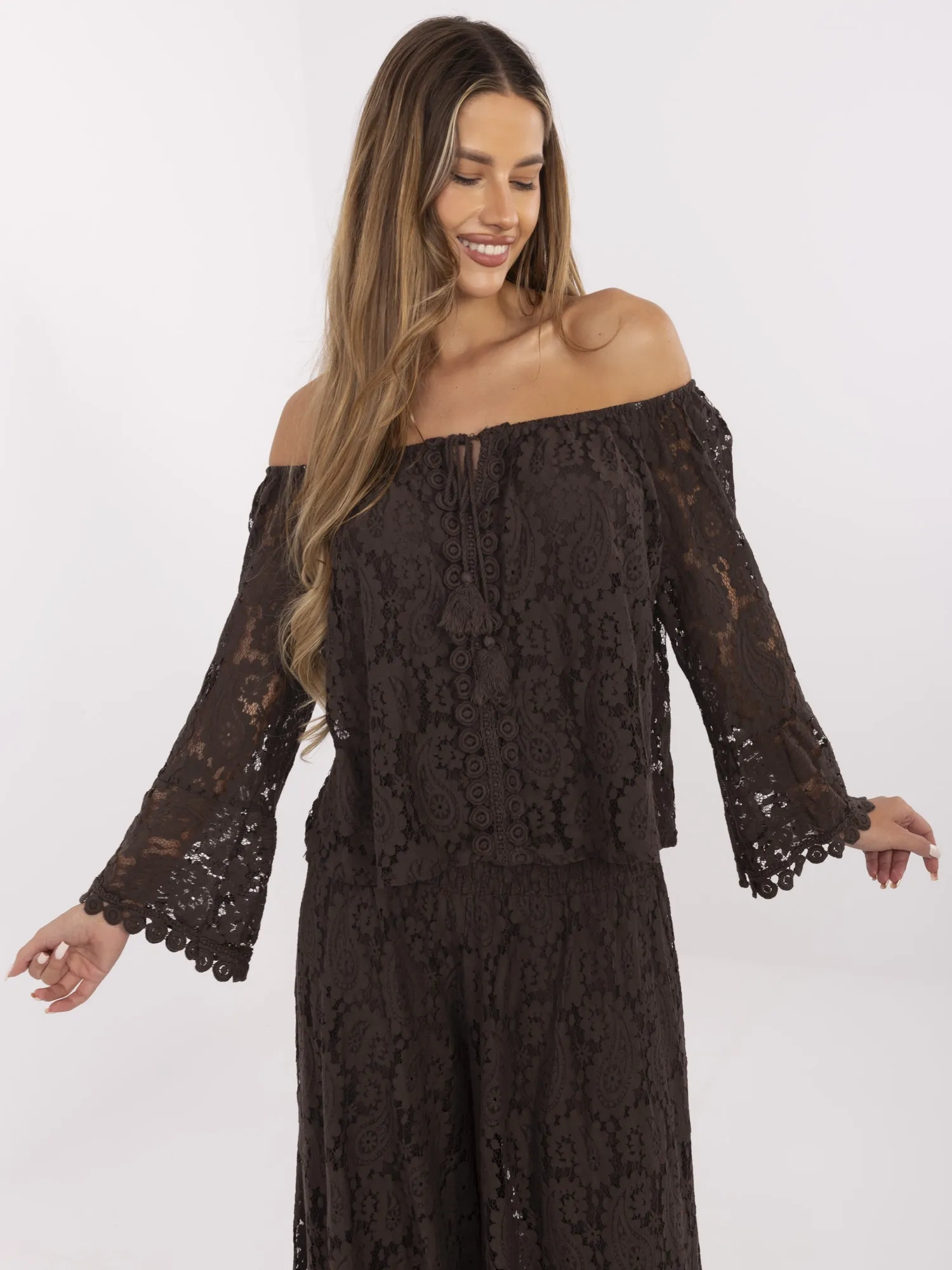 Тъмно Кафява Блуза ITALY MODA - Елегантност и Комфорт - Image 4