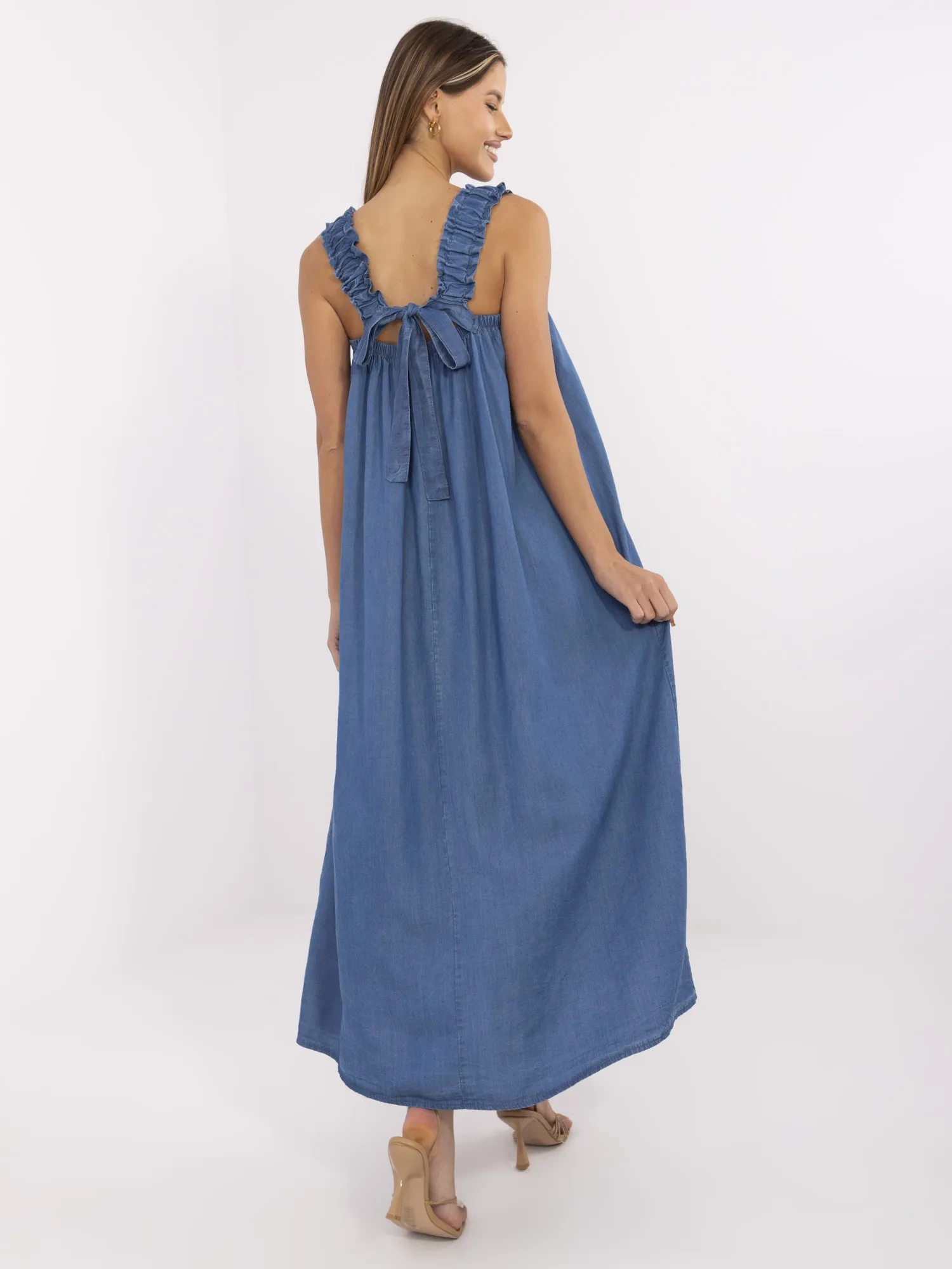 Тъмносиня Рокля ITALY MODA - Лятна Елегантност - Image 2