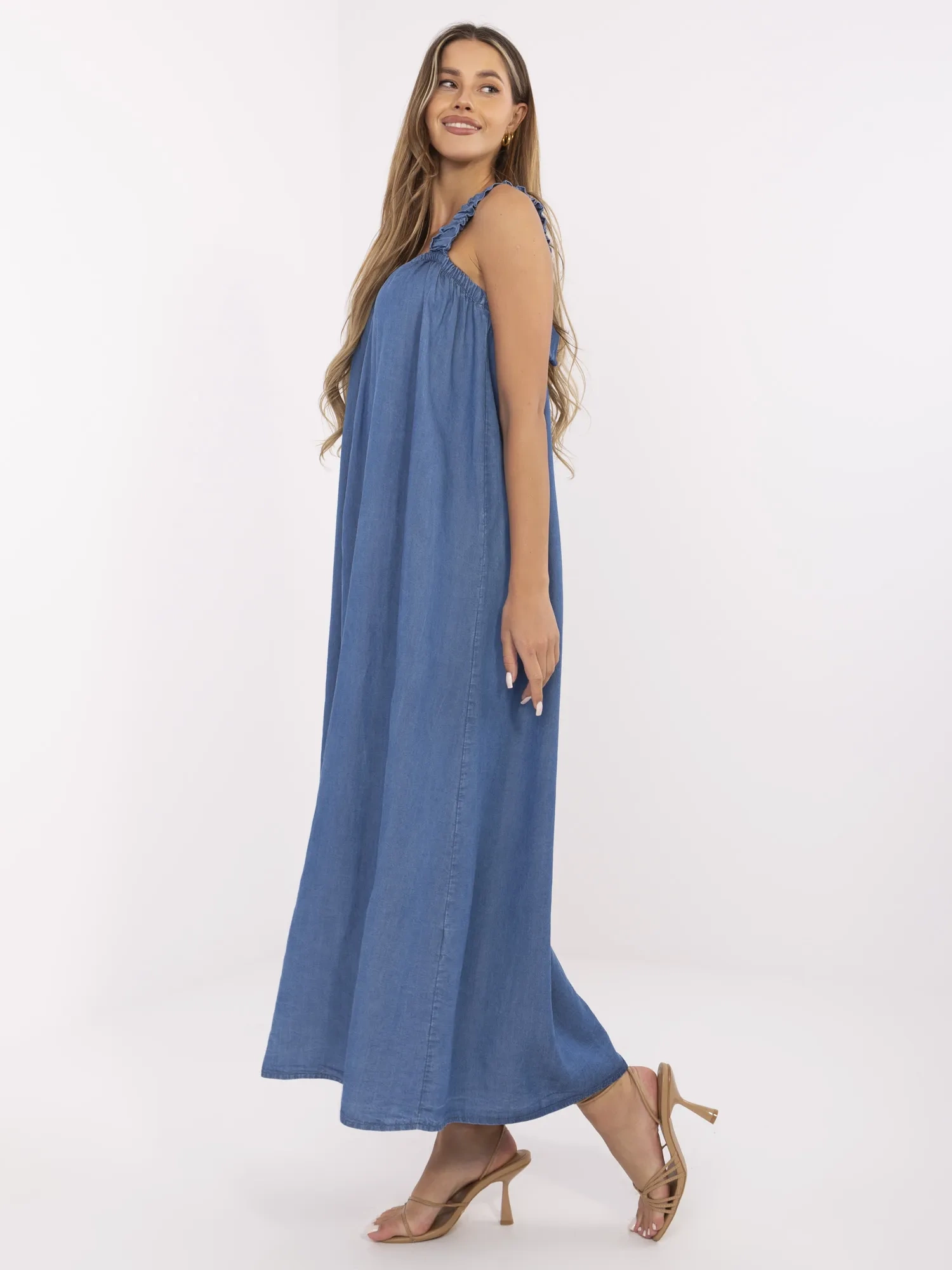 Тъмносиня Рокля ITALY MODA - Лятна Елегантност - Image 3