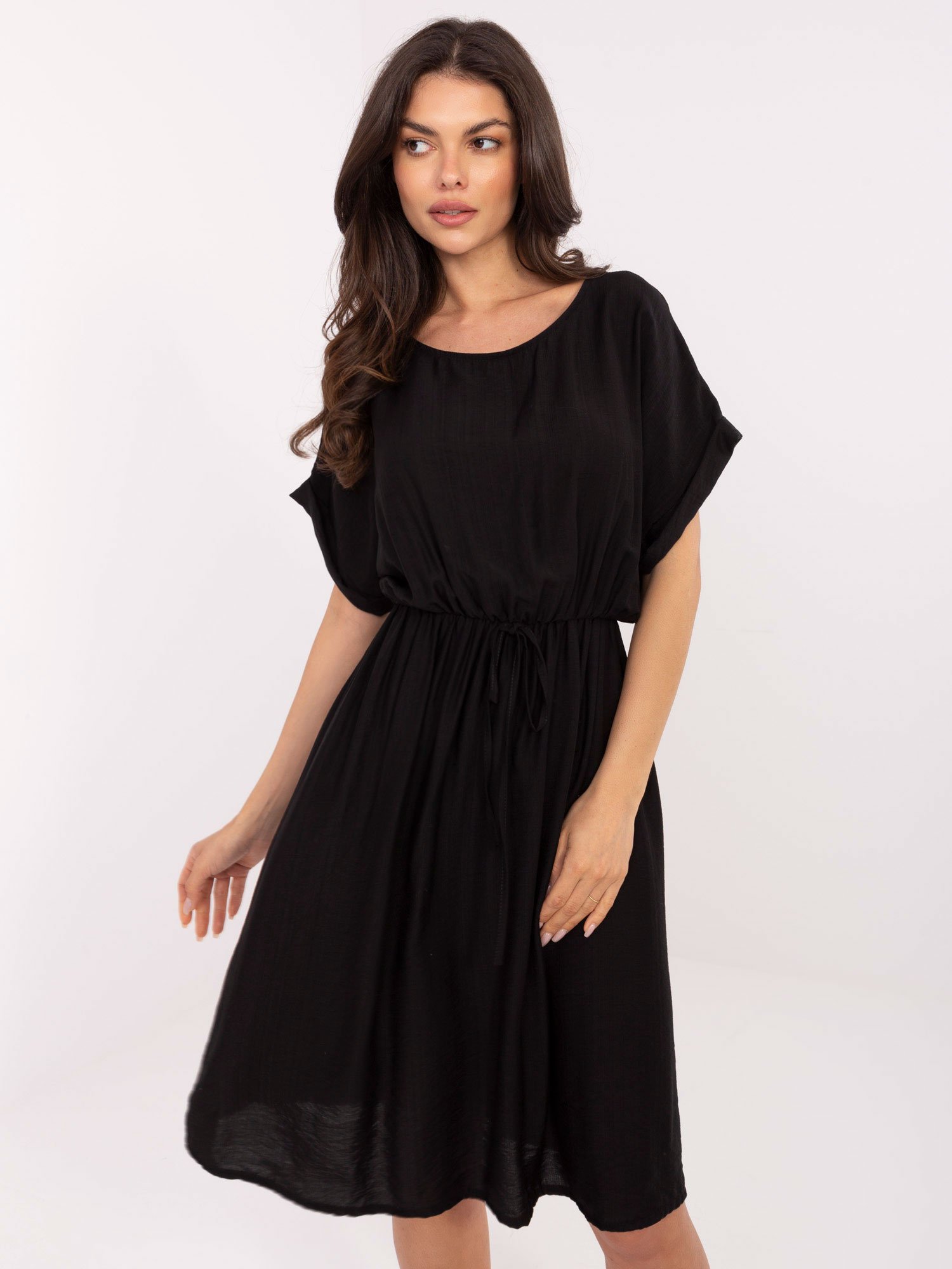 Черна Рокля ITALY MODA - Елегантна и Удобна - Image 3
