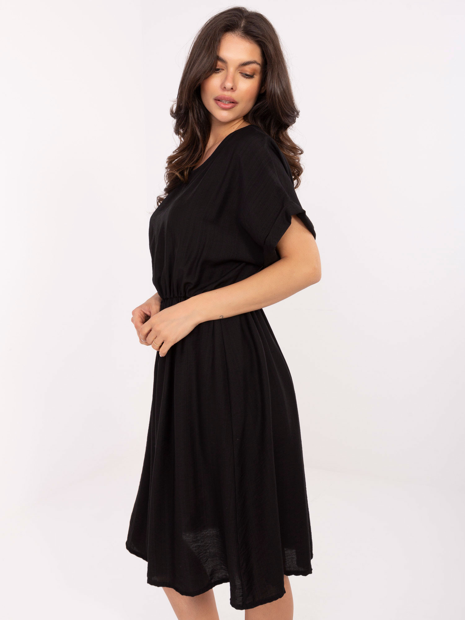 Черна Рокля ITALY MODA - Елегантна и Удобна - Image 4